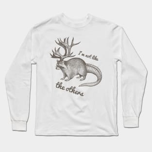 Unusual Deer Racoon Crocodile Animal Long Sleeve T-Shirt